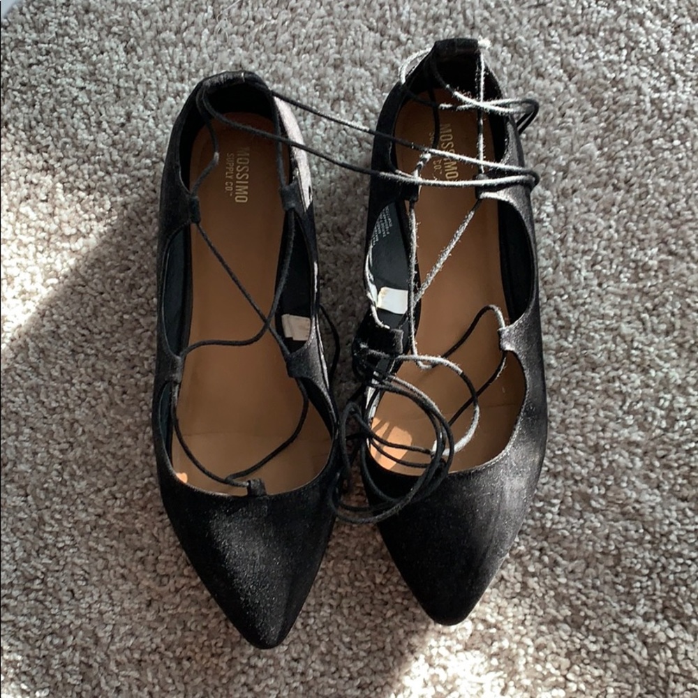 Lace up flats